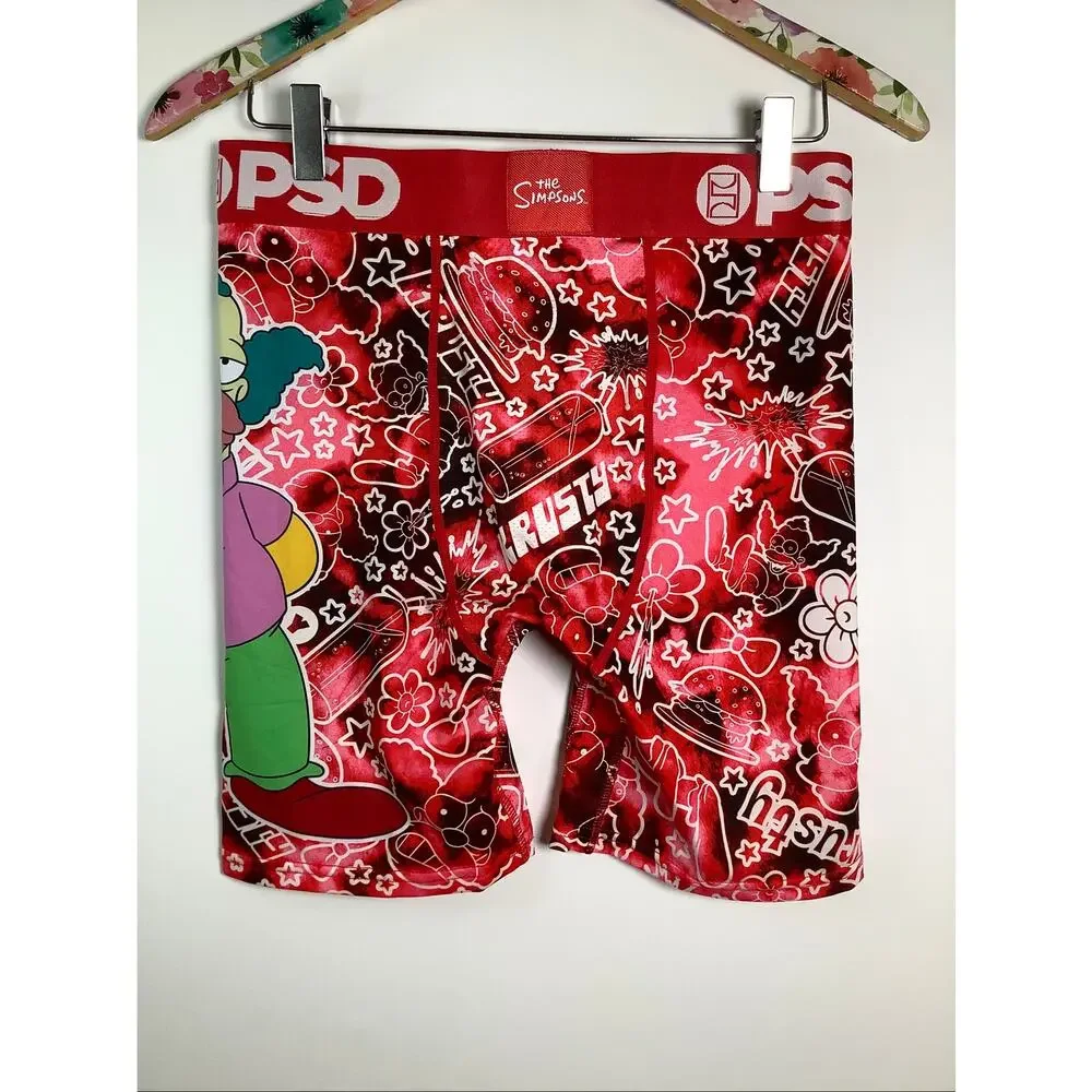 PSD Men's Medium Red Krusty the Clown The Simpsons Boxer Briefs V6-4